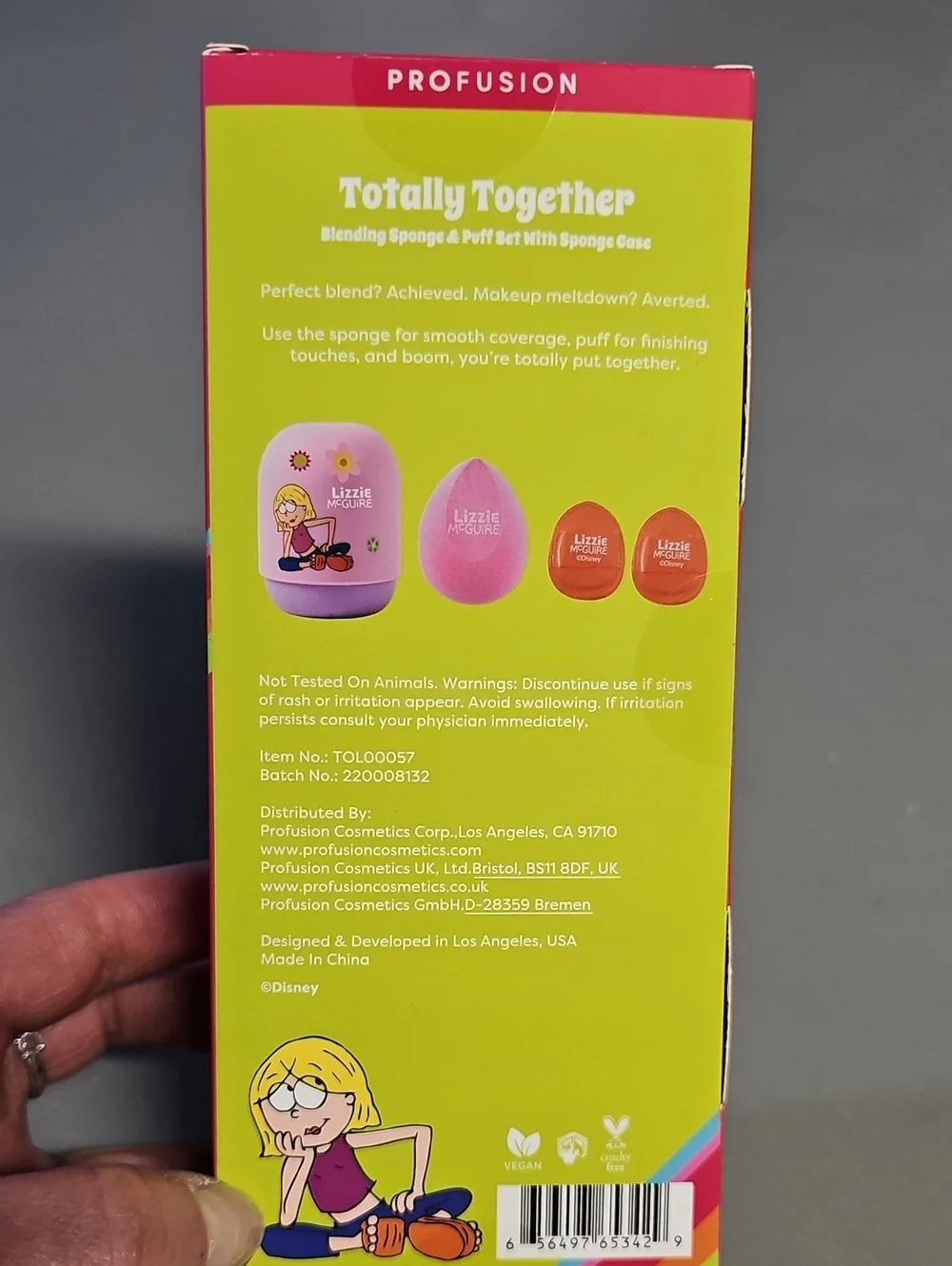 Profusion Lizzie McGuire Blending Sponge & Puff Set With Sponge Case NIB Disney